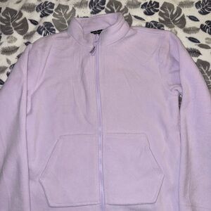 Lavender Fleece Zip-Up Jacket